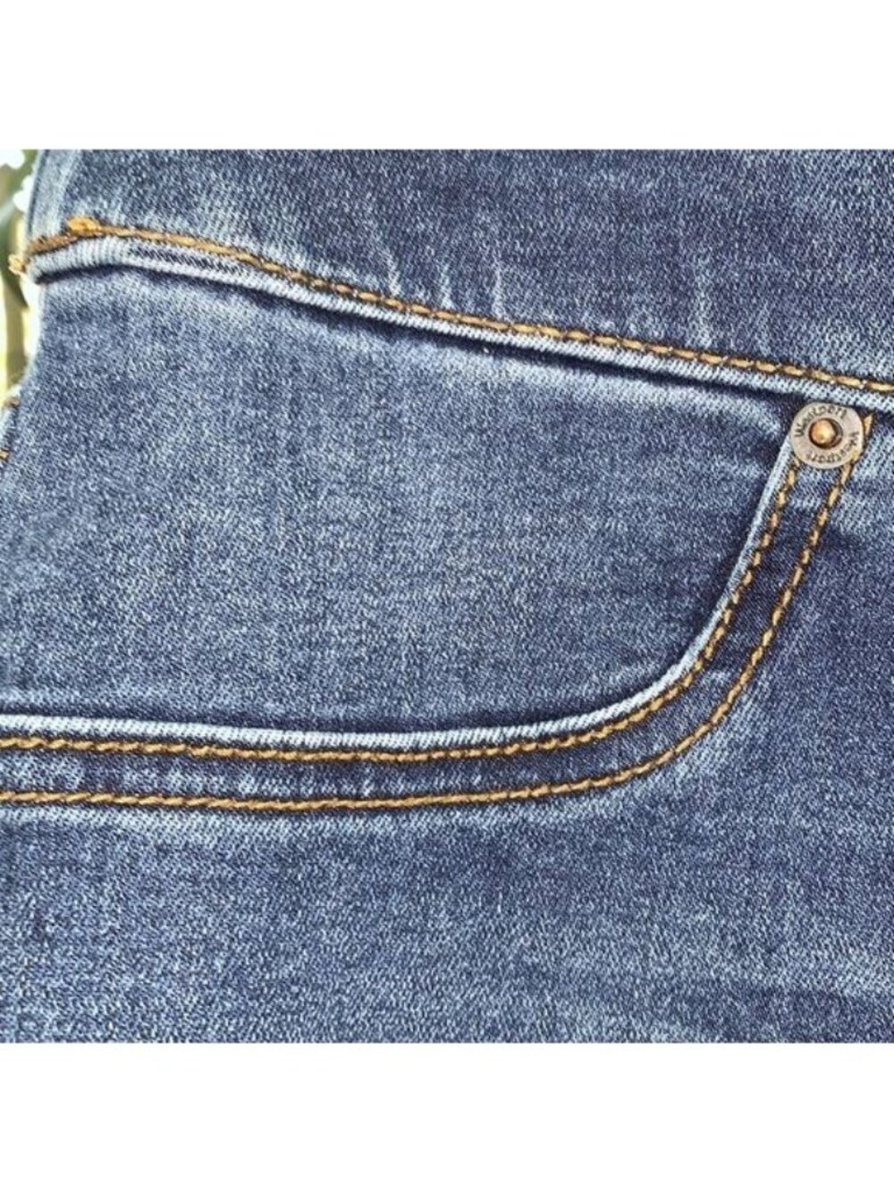Westport Womens Pull-On Denim Jeans Size 10 Stretch Waistband Dark Wash - Picture 5 of 11